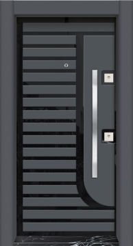 MONO ÇELİK KAPI  MN-1009 ANTRASİT Daire Giriş Kapısı, Çelik Kapı Dışarıdan İçeriye Sol'a