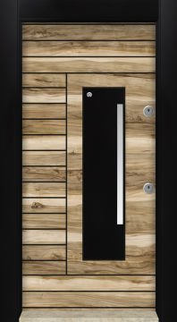 MONO ÇELİK KAPI  MN-07  Daire Giriş Kapısı, Çelik Kapı Dışarıdan İçeriye Sol'a