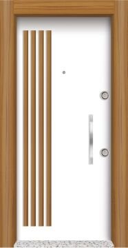 MONO ÇELİK KAPI  MN-1010  Daire Giriş Kapısı, Çelik Kapı Dışarıdan İçeriye Sol'a