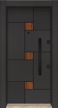 MONO ÇELİK KAPI  MN-1101  Daire Giriş Kapısı, Çelik Kapı Dışarıdan İçeriye Sol'a