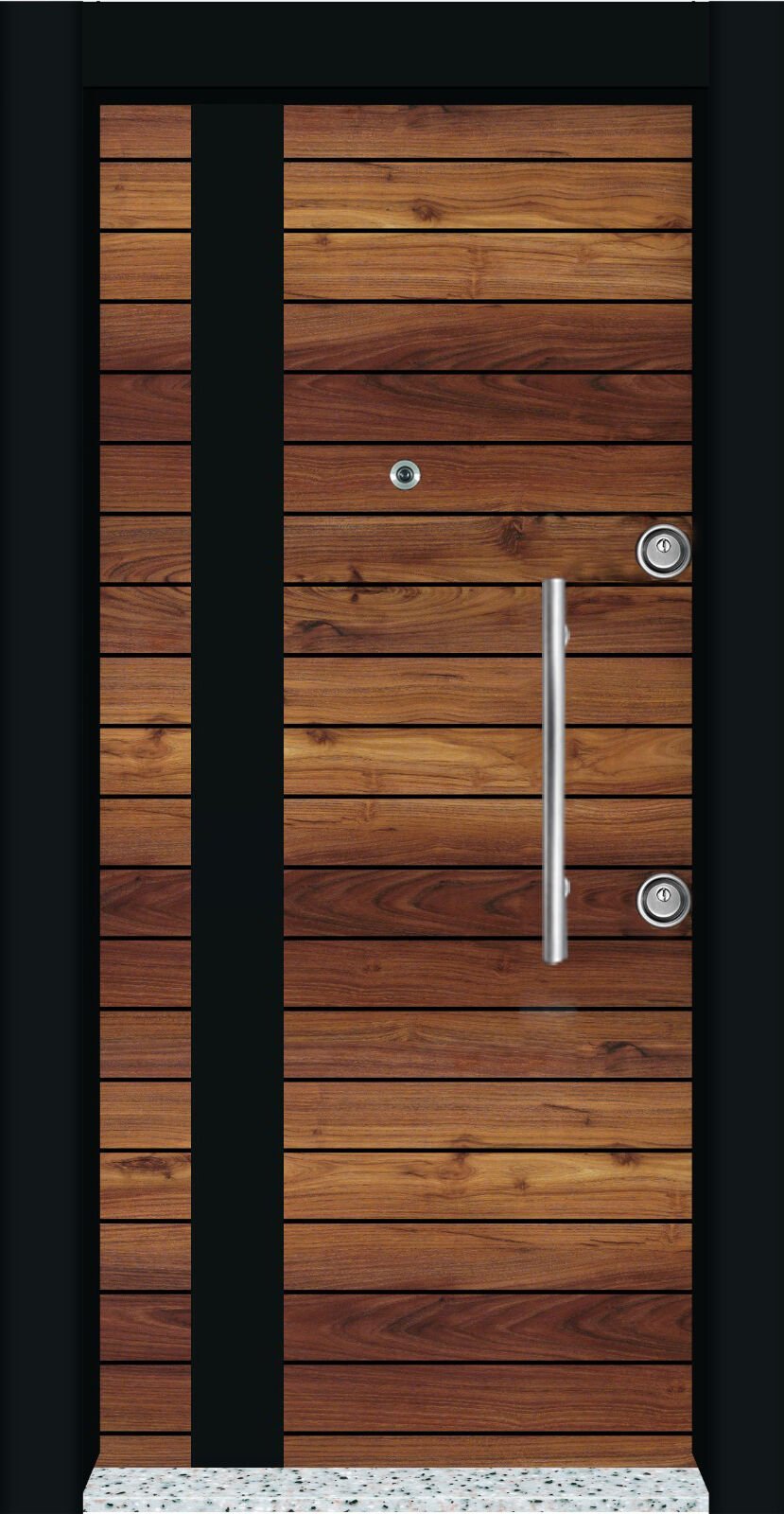 MONO ÇELİK KAPI  MN-1106E Daire Giriş Kapısı, Çelik Kapı Dışarıdan İçeriye Sol'a