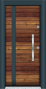 MONO ÇELİK KAPI  MN-1107  Daire Giriş Kapısı, Çelik Kapı Dışarıdan İçeriye Sol'a