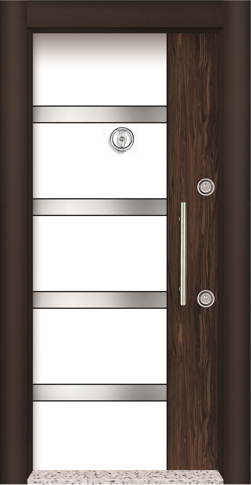 MONO ÇELİK KAPI  MN-1706 Daire Giriş Kapısı, Çelik Kapı Dışarıdan İçeriye Sol'a