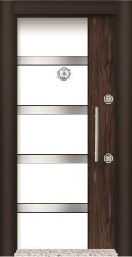 MONO ÇELİK KAPI  MN-1706 Daire Giriş Kapısı, Çelik Kapı Dışarıdan İçeriye Sol'a