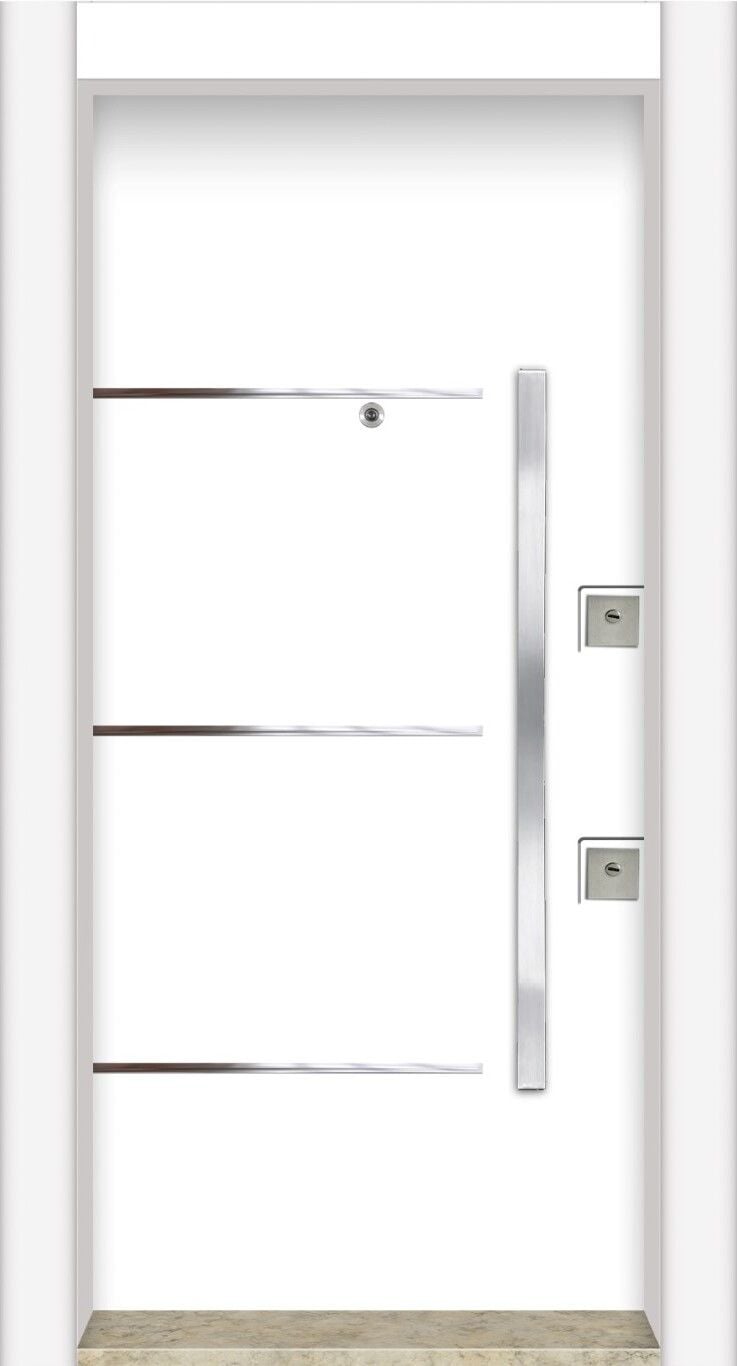 MONO ÇELİK KAPI  MN-1744 Daire Giriş Kapısı, Çelik Kapı Dışarıdan İçeriye Sol'a