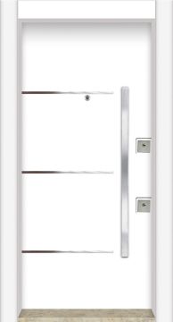 MONO ÇELİK KAPI  MN-1744 Daire Giriş Kapısı, Çelik Kapı Dışarıdan İçeriye Sol'a