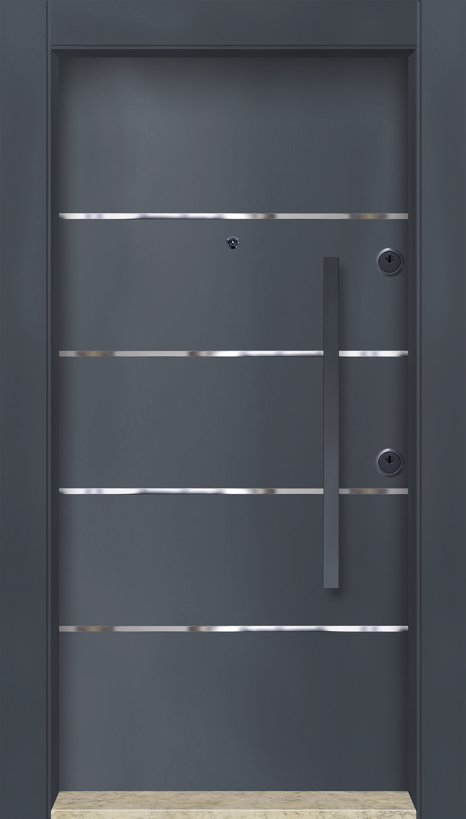 MONO ÇELİK KAPI  MN-6008 Dış İklim Kapısı , Yağmur'a ve Güneşe Dayanıklı Çelik kapı Dışarıdan İçeriye Sol'a