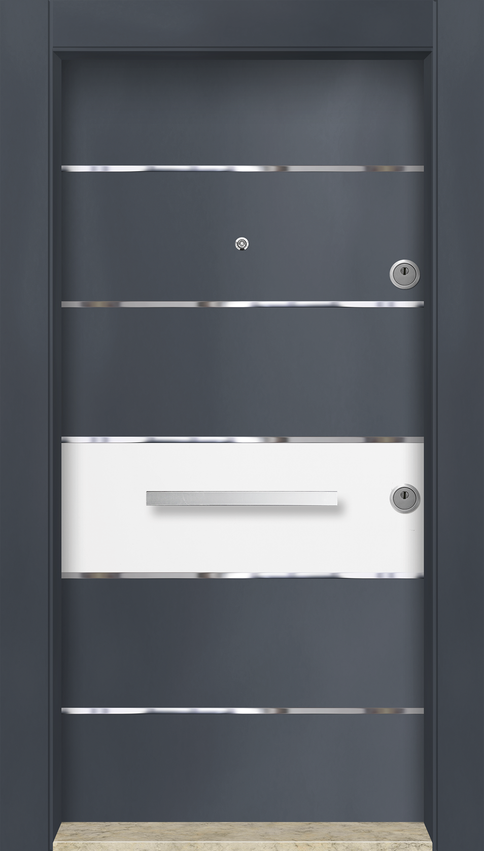 MONO ÇELİK KAPI  MN-6011 Dış İklim Kapısı , Yağmur'a ve Güneşe Dayanıklı Çelik kapı Dışarıdan İçeriye Sol'a