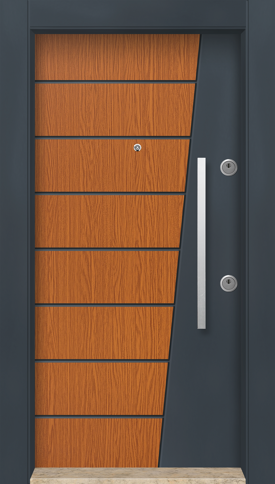 MONO ÇELİK KAPI  MN-6010 Dış İklim Kapısı , Yağmur'a ve Güneşe Dayanıklı Çelik kapı Dışarıdan İçeriye Sol'a