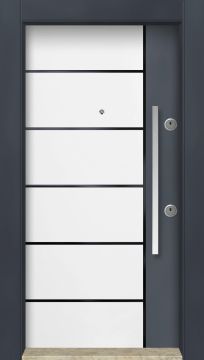 MONO ÇELİK KAPI  MN-6012 Dış İklim Kapısı , Yağmur'a ve Güneşe Dayanıklı Çelik kapı Dışarıdan İçeriye Sol'a