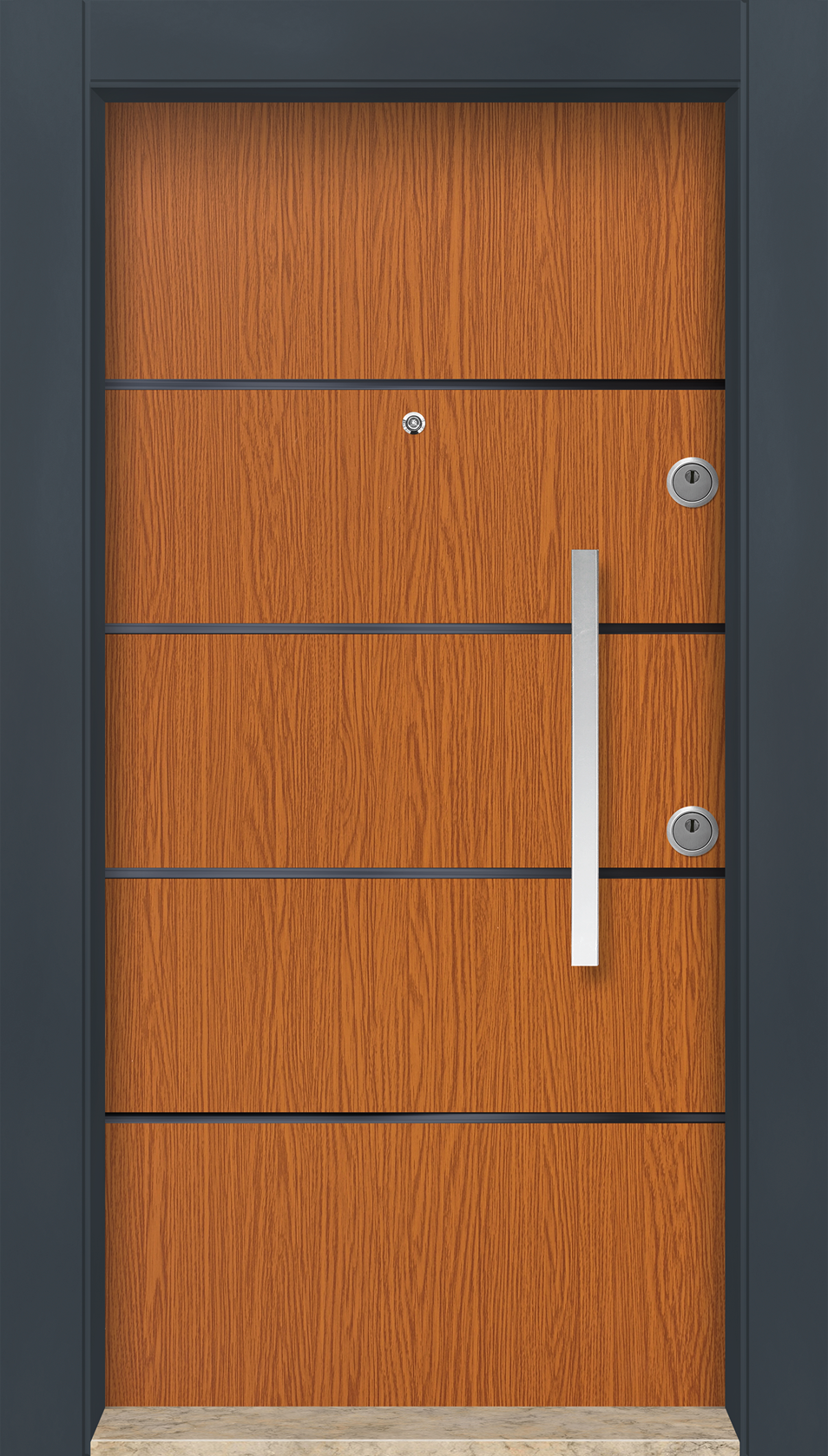 MONO ÇELİK KAPI  MN-6015 Dış İklim Kapısı , Yağmur'a ve Güneşe Dayanıklı Çelik kapı Dışarıdan İçeriye Sol'a