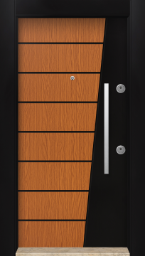 MONO ÇELİK KAPI  MN-6017 Dış İklim Kapısı , Yağmur'a ve Güneşe Dayanıklı Çelik kapı Dışarıdan İçeriye Sol'a