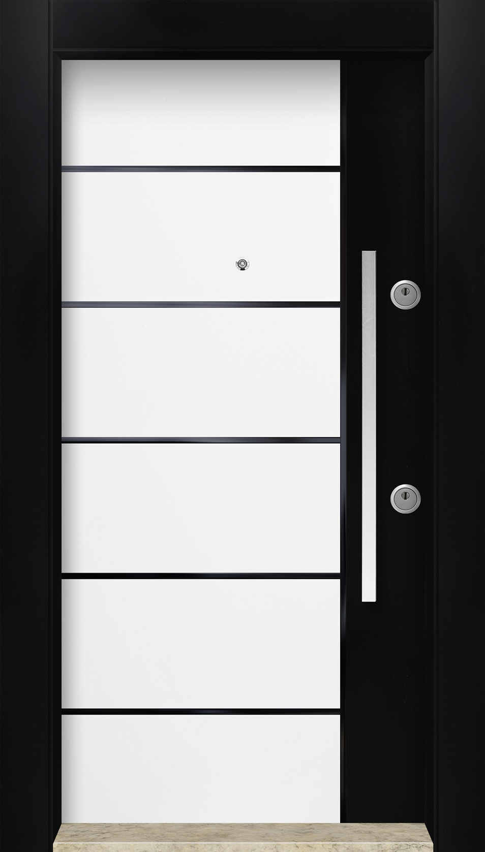 MONO ÇELİK KAPI  MN-6018 Dış İklim Kapısı , Yağmur'a ve Güneşe Dayanıklı Çelik kapı Dışarıdan İçeriye Sol'a