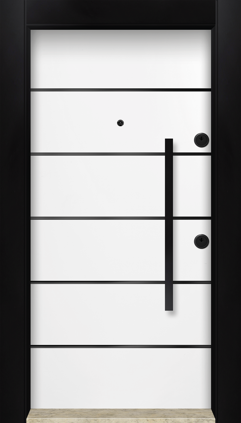 MONO ÇELİK KAPI  MN-6020 Dış İklim Kapısı , Yağmur'a ve Güneşe Dayanıklı Çelik kapı Dışarıdan İçeriye Sol'a