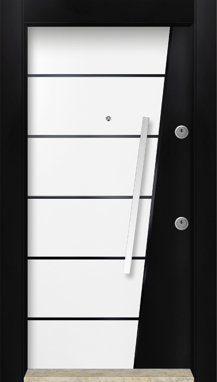 MONO ÇELİK KAPI  MN-6024 Dış İklim Kapısı , Yağmur'a ve Güneşe Dayanıklı Çelik kapı Dışarıdan İçeriye Sol'a