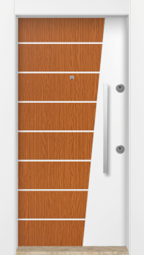 MONO ÇELİK KAPI  MN-6028 Dış İklim Kapısı , Yağmur'a ve Güneşe Dayanıklı Çelik kapı Dışarıdan İçeriye Sol'a