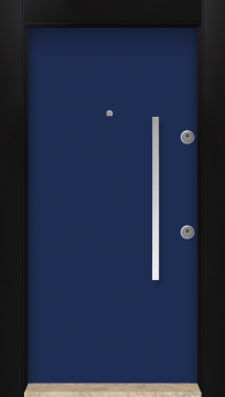 MONO ÇELİK KAPI  MN-6035 Mavi Dış İklim Kapısı , Yağmur'a ve Güneşe Dayanıklı Çelik kapı Dışarıdan İçeriye Sol'a