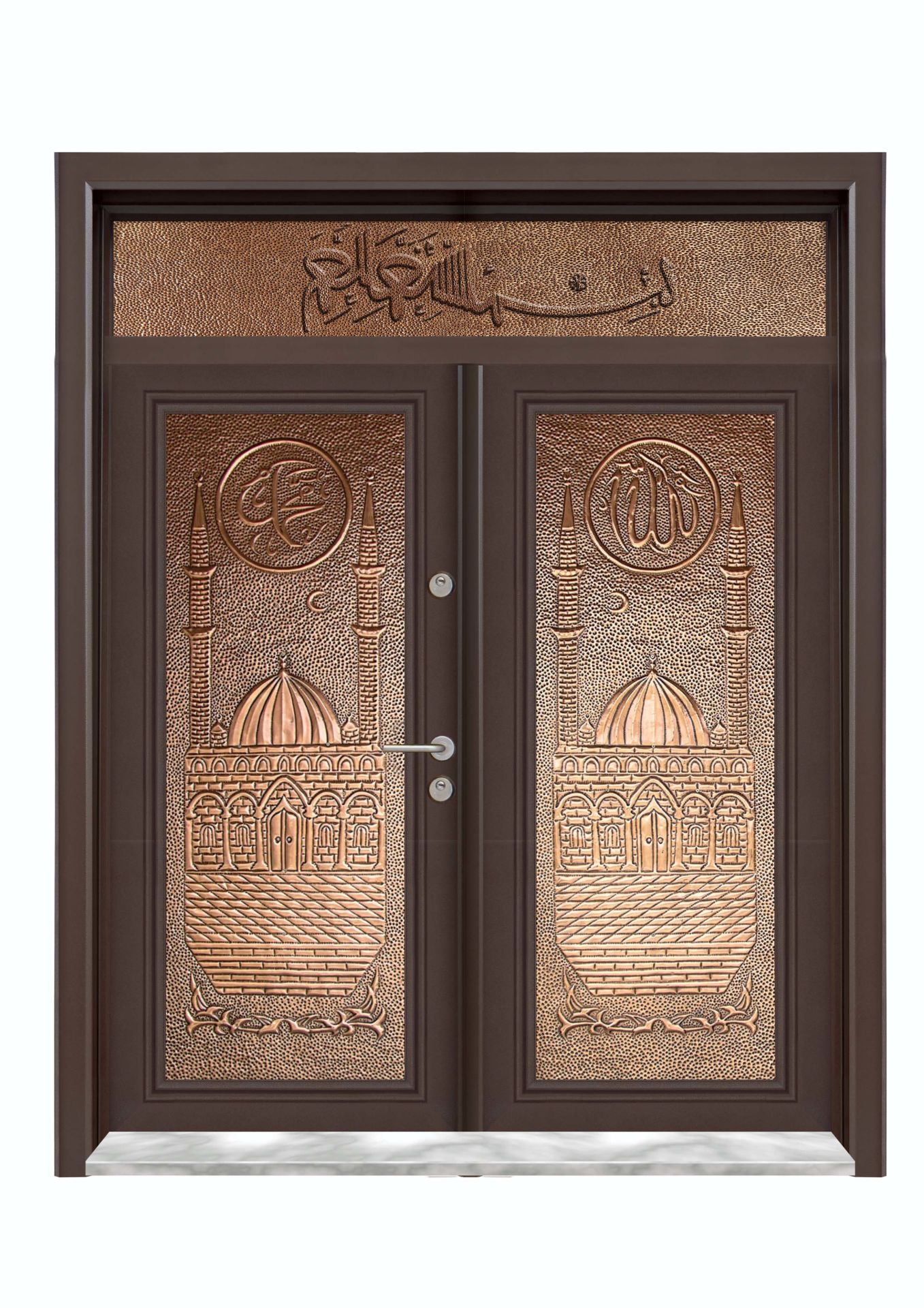 Bakır Yüzey Çelik Cami Kapısı MONO ÇELİK KAPI MN-7002