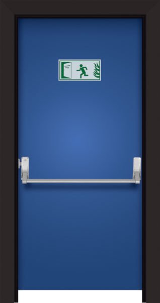 MONO ÇELİK KAPI  MN-8008 Mavi Yangın Kapısı