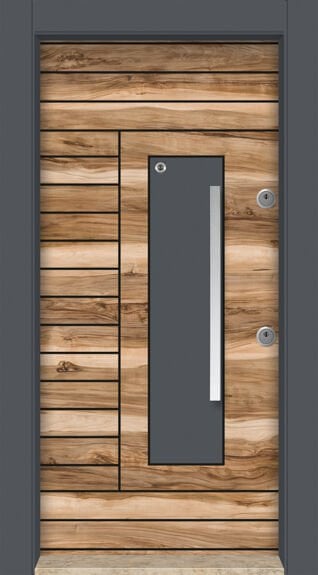 MONO ÇELİK KAPI MN-07A Daire Giriş Kapısı, Çelik Kapı Dışarıdan İçeriye Sol'a