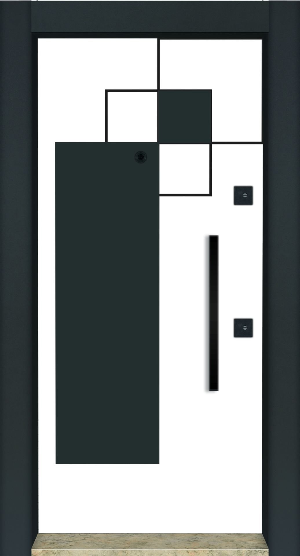 MONO ÇELİK KAPI MN-1012 Daire Giriş Kapısı, Çelik Kapı Dışarıdan İçeriye Sol'a