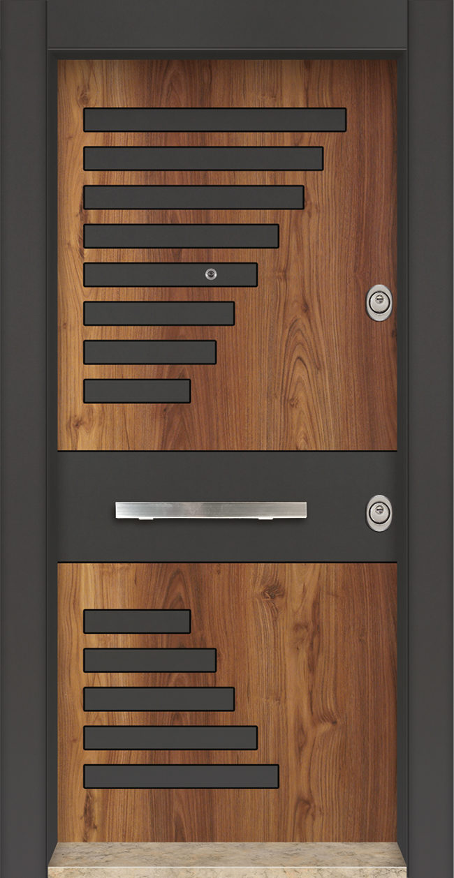 MONO ÇELİK KAPI MN-1013 Daire Giriş Kapısı, Çelik Kapı Dışarıdan İçeriye Sol'a