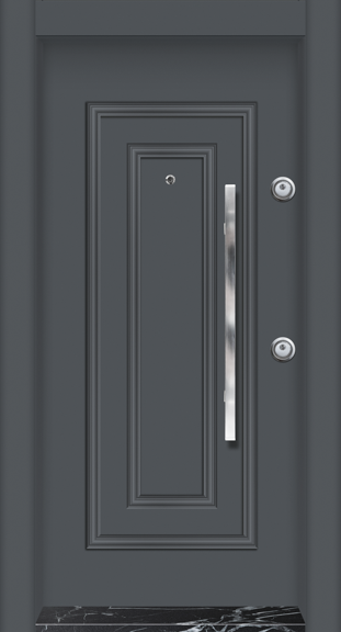 MONO ÇELİK KAPI MN-1015 Kabartmalı Daire Giriş Kapısı, Çelik Kapı Dışarıdan İçeriye Sol'a
