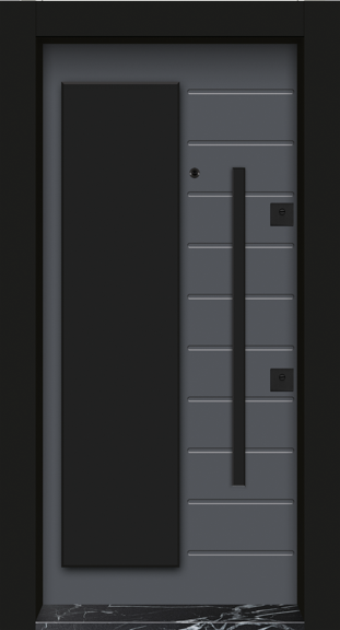 MONO ÇELİK KAPI MN-1022 Kabartmalı Daire Giriş Kapısı, Çelik Kapı Dışarıdan İçeriye Sol'a