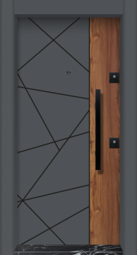 MONO ÇELİK KAPI MN-1114 Daire Giriş Kapısı, Çelik Kapı Dışarıdan İçeriye Sol'a