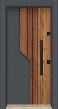 MONO ÇELİK KAPI MN-1109 Y Daire Giriş Kapısı, Çelik Kapı Dışarıdan İçeriye Sol'a