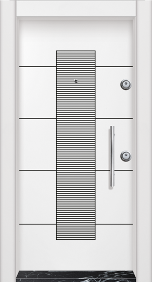MONO ÇELİK KAPI MN-1829 B Daire Giriş Kapısı, Çelik Kapı Dışarıdan İçeriye Sol'a