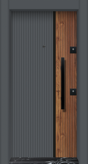 MONO ÇELİK KAPI MN-1040 A Daire Giriş Kapısı, Çelik Kapı Dışarıdan İçeriye Sol'a