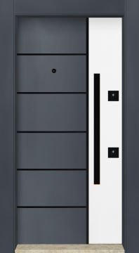 MONO ÇELİK KAPI MN-6003 B Dış İklim Kapısı , Yağmur'a ve Güneşe Dayanıklı Çelik kapı Dışarıdan İçeriye Sol'a