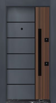 MONO ÇELİK KAPI MN-6003 Dış İklim Kapısı , Yağmur'a ve Güneşe Dayanıklı Çelik kapı Dışarıdan İçeriye Sol'a