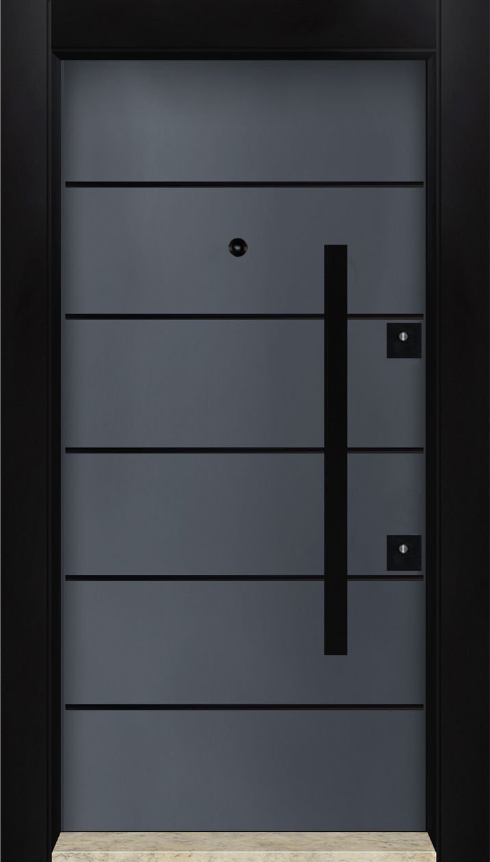 MONO ÇELİK KAPI MN-6006 Dış İklim Kapısı , Yağmur'a ve Güneşe Dayanıklı Çelik kapı Dışarıdan İçeriye Sol'a