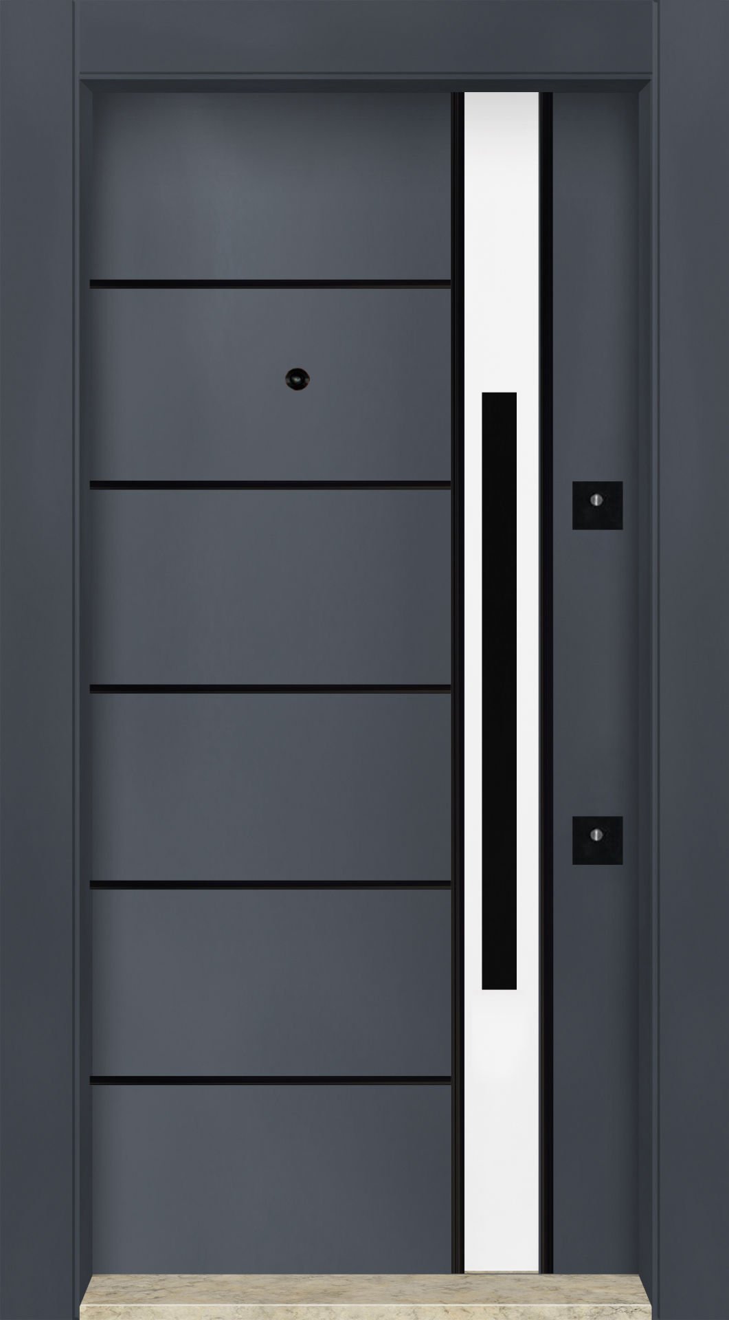 MONO ÇELİK KAPI MN-6043 Dış İklim Kapısı , Yağmur'a ve Güneşe Dayanıklı Çelik kapı Dışarıdan İçeriye Sol'a