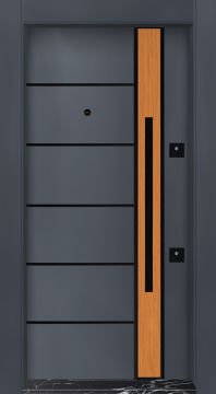 MONO ÇELİK KAPI MN-6044 Dış İklim Kapısı , Yağmur'a ve Güneşe Dayanıklı Çelik kapı Dışarıdan İçeriye Sol'a