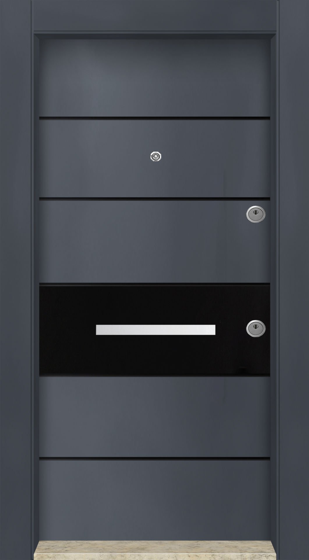 MONO ÇELİK KAPI MN-6045 Dış İklim Kapısı , Yağmur'a ve Güneşe Dayanıklı Çelik kapı Dışarıdan İçeriye Sol'a