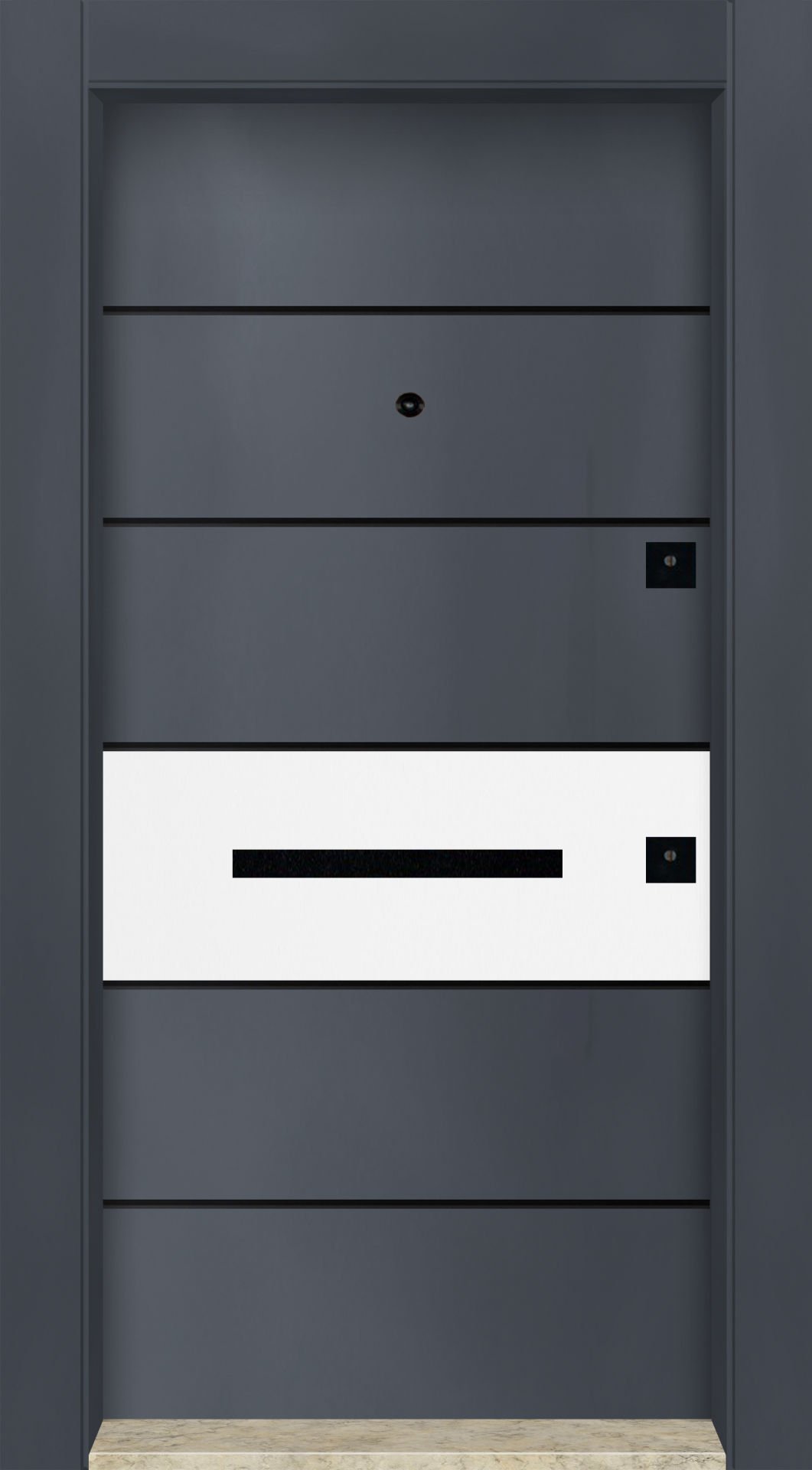 MONO ÇELİK KAPI MN-6046 Dış İklim Kapısı , Yağmur'a ve Güneşe Dayanıklı Çelik kapı Dışarıdan İçeriye Sol'a