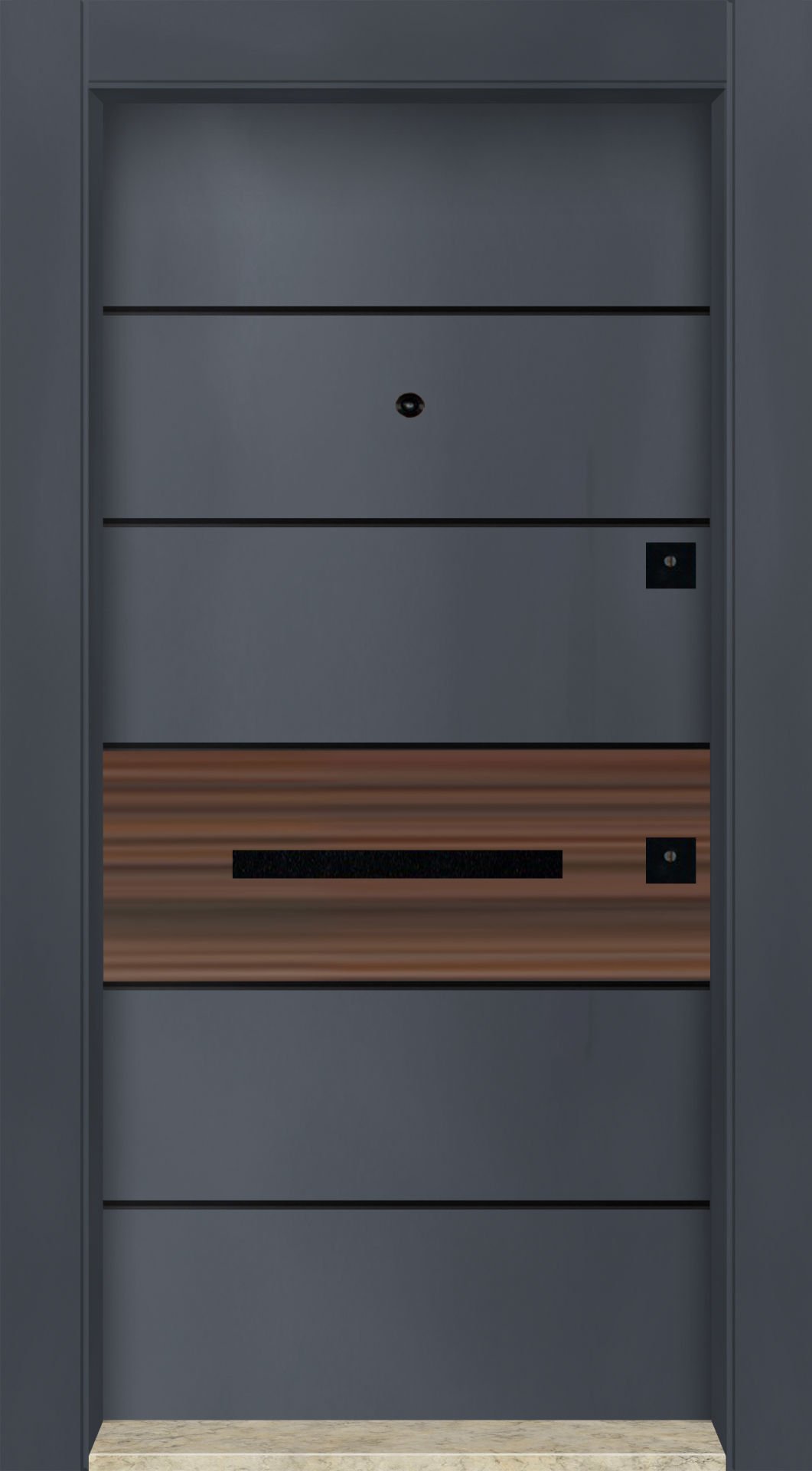 MONO ÇELİK KAPI MN-6048 Dış İklim Kapısı , Yağmur'a ve Güneşe Dayanıklı Çelik kapı Dışarıdan İçeriye Sol'a