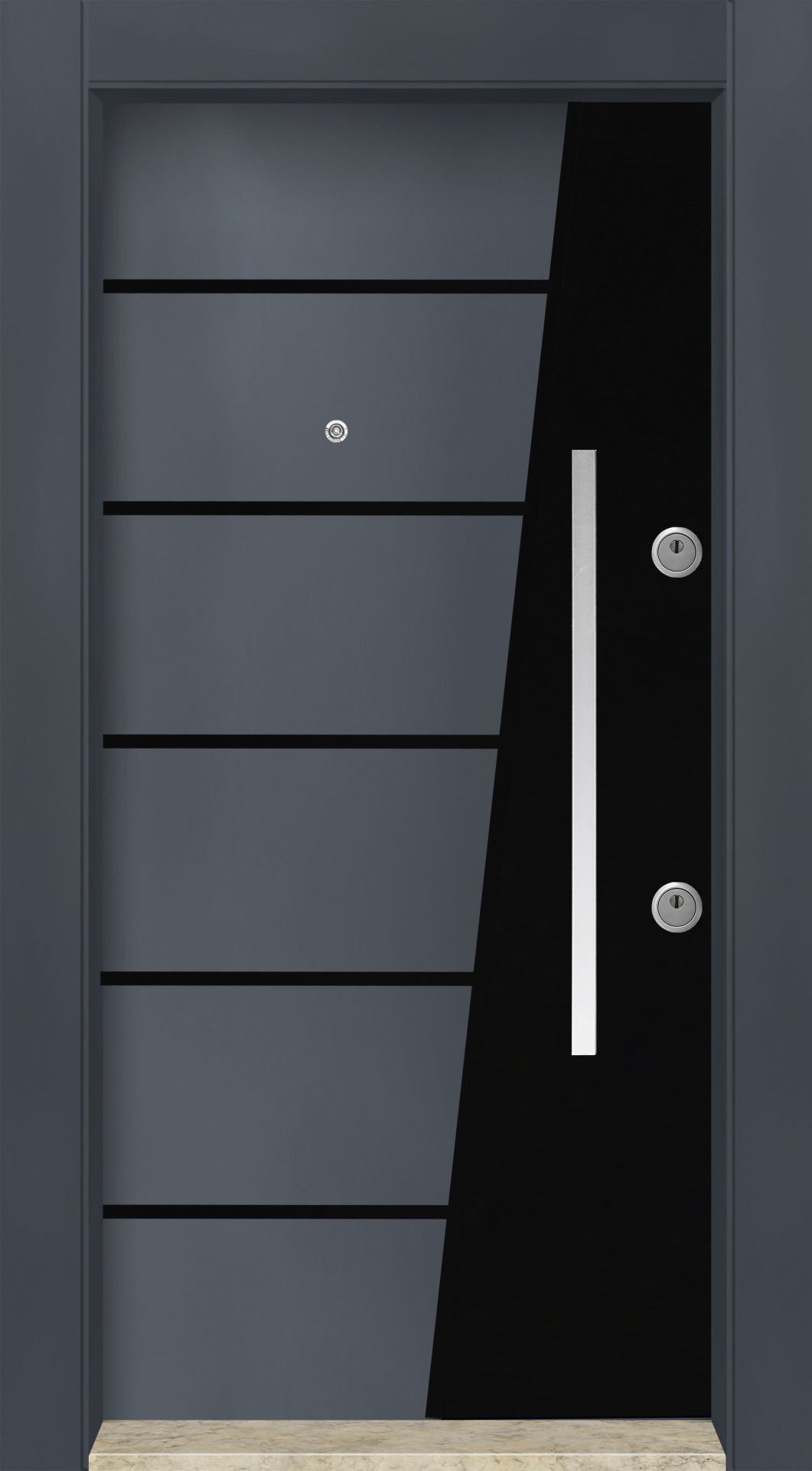 MONO ÇELİK KAPI MN-6050 Dış İklim Kapısı , Yağmur'a ve Güneşe Dayanıklı Çelik kapı Dışarıdan İçeriye Sol'a