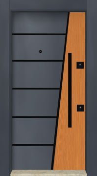 MONO ÇELİK KAPI MN-6051 Dış İklim Kapısı , Yağmur'a ve Güneşe Dayanıklı Çelik kapı Dışarıdan İçeriye Sol'a