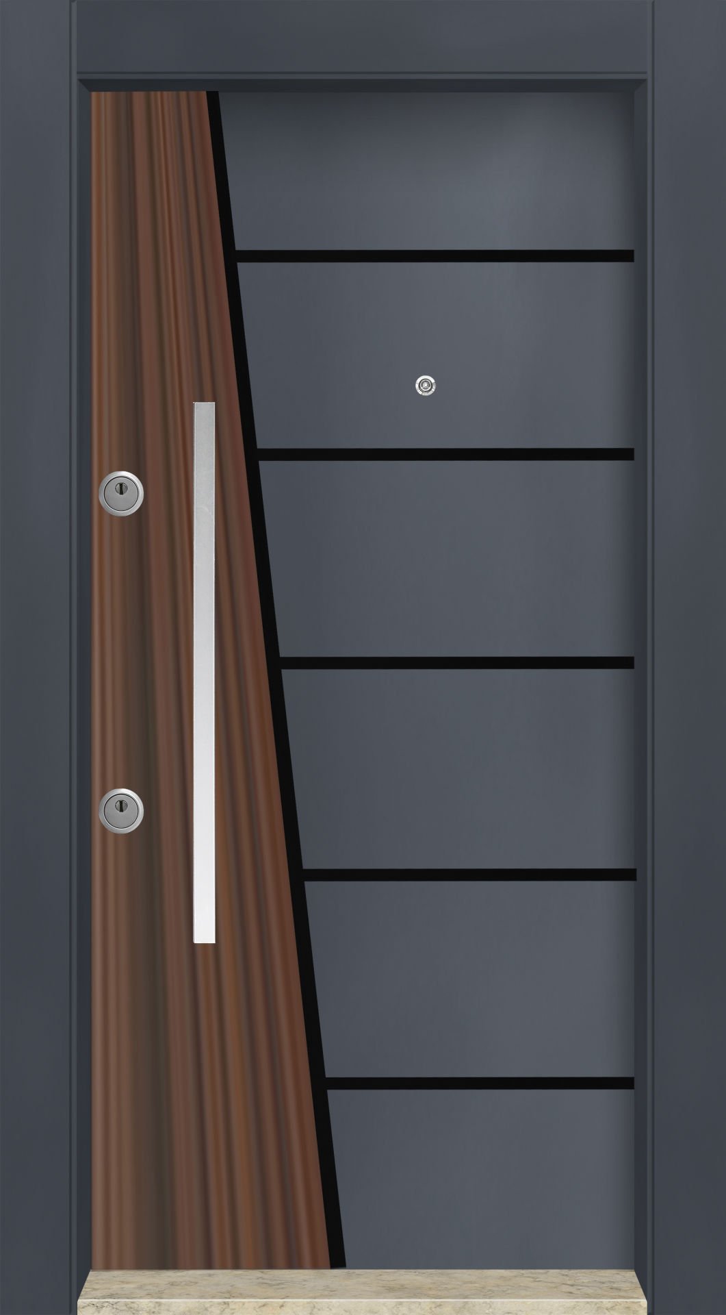 MONO ÇELİK KAPI MN-6052 Dış İklim Kapısı , Yağmur'a ve Güneşe Dayanıklı Çelik kapı